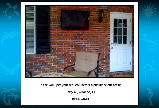 Solid Color TV Cover. 18 Colors to choose from. Click here.